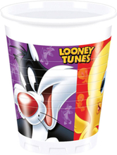 8 stk Plastkoppar 200 ml - Looney Tunes