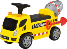 Macchina camion per bambini cavalcabile fino a 3 anni giallo con paletta