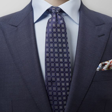 Eton Marinblå geometrisk slips