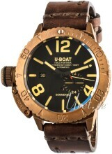 U-Boat 8486 Dive Watch Sort/Lær Ø46 mm
