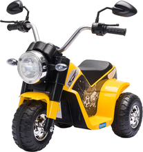 Moto elettrica cavalcabile per bambini 18-36 mesi batteria ricaricabile giallo