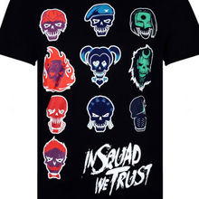 DC Comics Men's Suicide Squad Villain Skull T-Shirt - Black - M