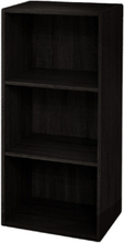 Libreria scaffale in legno 40x29x89cm mobile 3 ripiani casa ufficio colore wengè