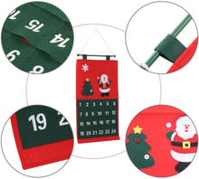 Weihnachten Santa Advent Kalender X'mas Non-Woven Stoff Countdown Wand hängenden Kalender Weihnachtsdekoration Ornamente