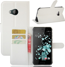 HTC U Play Alpine Case - Book Case Flip Stand - PU-Leder - weiss