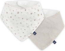 Alvi ® Triangle tørklæde 2-pack Aqua Dot grå/hvid