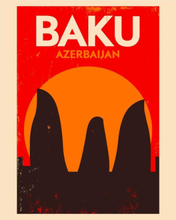 Malen nach Zahlen - Retro - Baku, ohne Rahmen