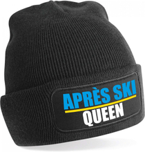 Wintersport muts - Apres Ski queen - zwart - one size - unisex - Apres ski beanie