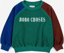 Bobo Choses Color Block Sweatshirt Tops Sweatshirts & Hoodies Sweatshirts Green Bobo Choses