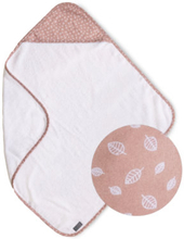 VINTER& BLOOM Badehåndklæde med hætte Nordic Leaf Misty Rose