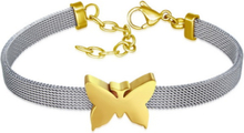Mesh Link Bracelet with Butterfly - Armband