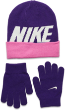 Nan Wordmark Colorblock Beanie / Nan Wordmark Colorblock Bea Accessories Gloves & Mittens Gloves Beanies Lilla Nike*Betinget Tilbud