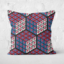 The Cube Club Repeat Love Cube Cushion Square Cushion - 50x50cm - Soft Touch