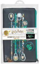 Harry Potter: Dark Arts 4 Pencils with Logo eraser, 1 Case, 1 Sharpener