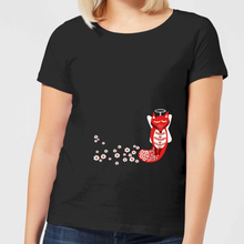 Flower Fox Women's T-Shirt - Black - 3XL - Black