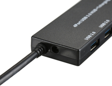 5 Ports Super Geschwindigkeit Mini Portable USB 3.0 Hub 5Gbps Übertragungsgeschwindigkeit Mit Dedicated Ladeanschluss 2.4A Port (Schwarz)