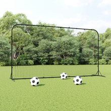vidaXL Fotbollsnät med rebounder svart 366x90x183 cm HDPE