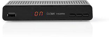 Nedis DVB-T2-mottagare | Free To Air (FTA) | 480i / 480P / 576i / 576p / 720p / 1080i / 1080P | H.265 | 1000 Kanaler | Föräldrakontroll | Elektronisk programguide | Fjärrstyrd | Svart