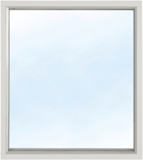 Fast fönster 3-glas - Aluminium - U-värde 1,1 Frostat glas Ingen spaltventil