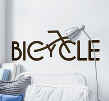 Muursticker tekst Bicycle