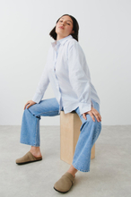 Gina Tricot - Oversized oxford shirt - skjortor - Blue - S - Female