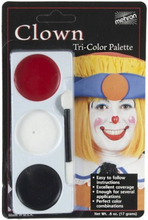 Tri-Color Palette - 17 gr Mehron Clown Sminkepalett - 3 Farger