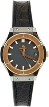Hublot Black 18K Rose Gold Titanium Rubber Classic Fusion 581.No.1181.Rx Women& Wristwatch 33 mm