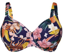 Rosa Faia Tropical Sunset Bikini Top Blå m blomster H 38 Dame