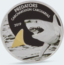 Sammlermünzen Reppa Silberunze CCA Predator Weißer Hai 2019