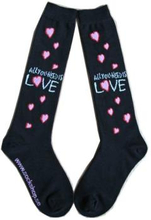 The Beatles: Ladies Knee High Socks/All you need is love (UK Size 4 - 7)