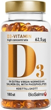 D3-vitamin high concentrate 62,5ug 180 kapslar