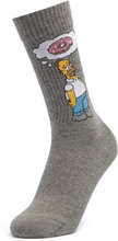 Men's Simpsons Homer Mmm Donuts Socks - Charcoal - UK 4-7.5