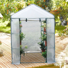 HI Växthus med 8 hyllor 140x140x200 cm transparent