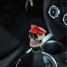 Universal Skull with A Hat Shape Car Gear Shift Knob Modified Car Gear Shift Knob Auto Transmission Shift Lever Knob Resin Gear Knobs