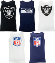 Fanatics NFL Logo, Las Vegas Oakland Raiders, Seattle Seahawks Herren Tank-Top Football Sport-Shirt 1566M Schwarz, Navy, Weiß