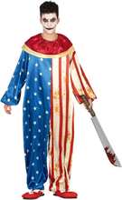 Patriotisk Clown Teen Maskeraddräkt