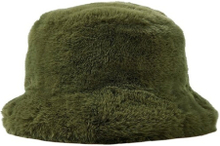 Khaki Accessorize Luxe Faux Fur Bucket Hat Acc Casual Fur