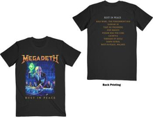 Megadeth: Unisex T-Shirt/Rust In Peace Track list (Back Print) (Small)