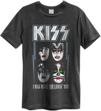 Kiss: - I Was Made for Loving You Amplified Vintage Charcoal x Large t Shirt