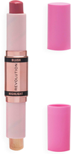 Makeup Revolution Blush & Highlight Stick Mauve Glow