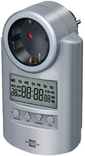 Brennenstuhl Primera-Line timer DT, digitalt timeruttag (veckotimer med nedräkningsfunktion och ökat skydd mot oavsiktlig kontakt)