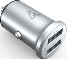 Linocell USB-billaddare med dubbla USB-portar 4,8 A Silver