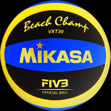 Mikasa Beach Champ VXT30 Beach Volleyball Offizieller Ball - Größe 5 - Blau / Gelb / Weiß