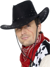 Mocka Svart Cowboy Hatt