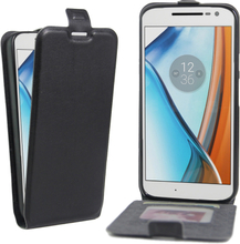 Motorola Moto G4 Play Case - Slim FlipCase - PU-Leder - schwarz