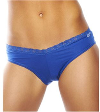 Flirty Undies Trusser Lace Tanga Heart Navy Navy bomuld Small Dame