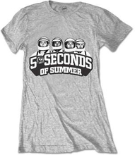 5 Seconds of Summer: Ladies T-Shirt/Spaced Out Crew (Small)
