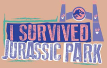 Jurassic Park I Survived Jurassic Park Women's Cropped Hoodie - Dusty Pink - S - Dusty pink