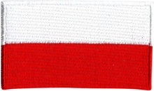 Tygmärke Flagga Polen/Indonesien/Monaco