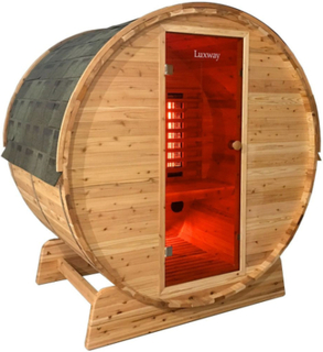 Sauna tønde i cedertræ med infrarød varme